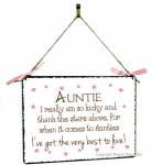 Auntie Hanging Vintage Style Design Plaque